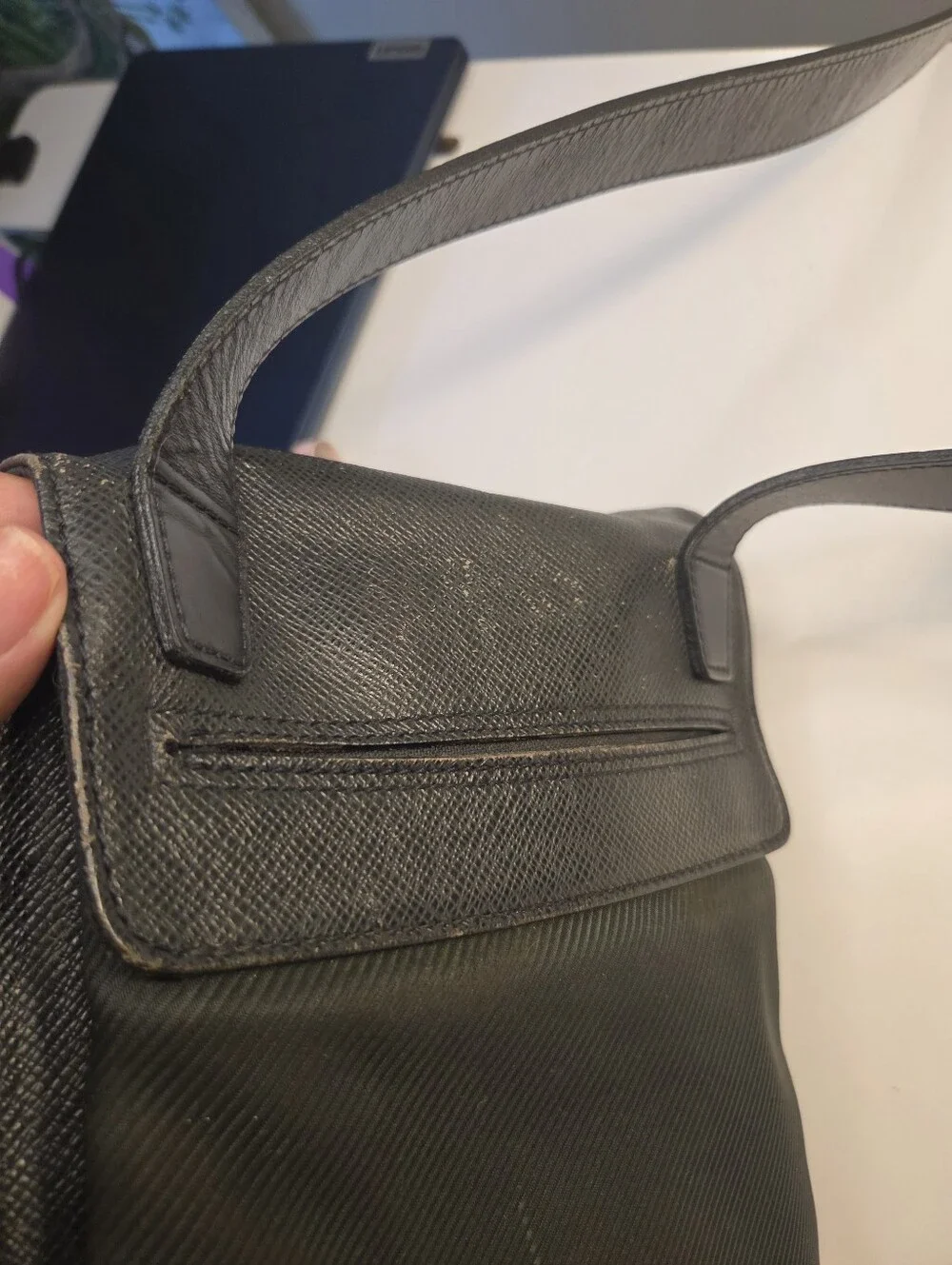 Louis Vuitton Messenger Bag From the 2003 CollectionBlack Taiga Leather